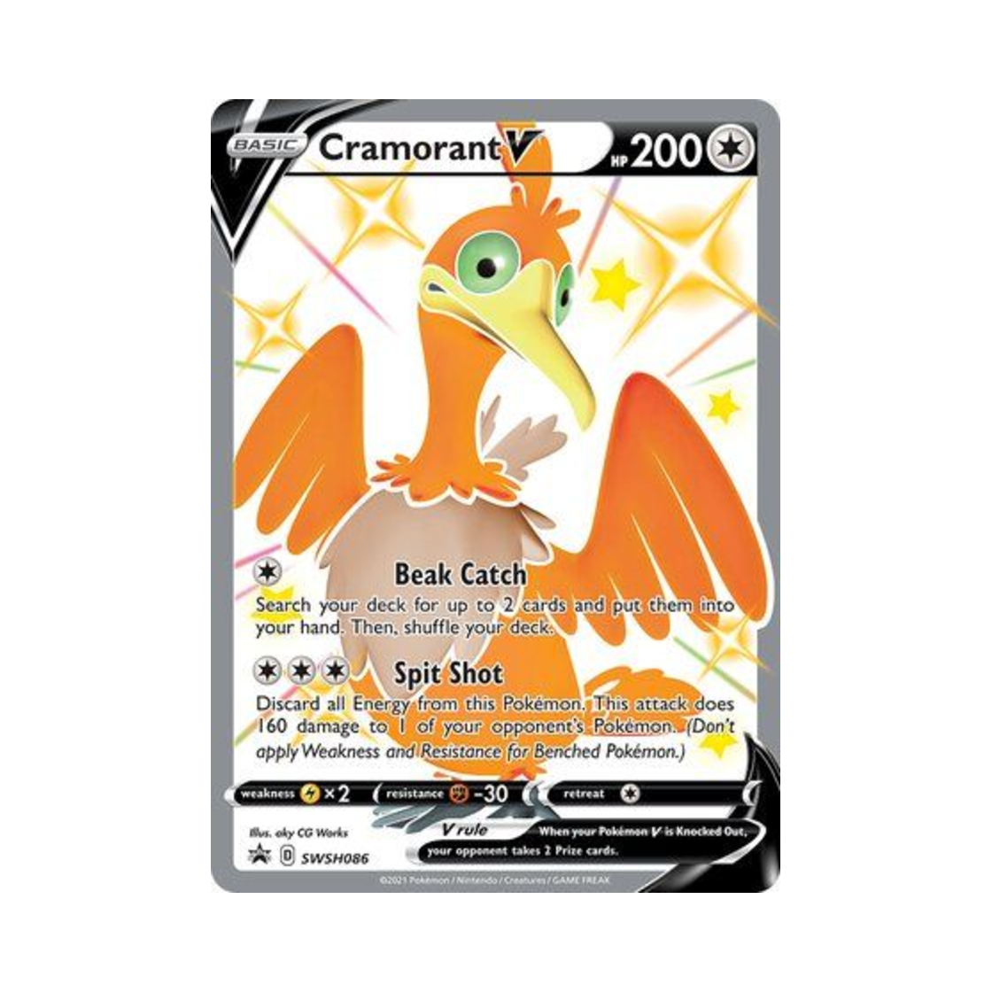 포켓몬 TCG 윽우지 V 점보 P 소드 & 실드 프로모카드 (영문판)(Pokemon TCG Cramorant V Jumbo P Sword & Shield Promos (English Ver.)) - 1