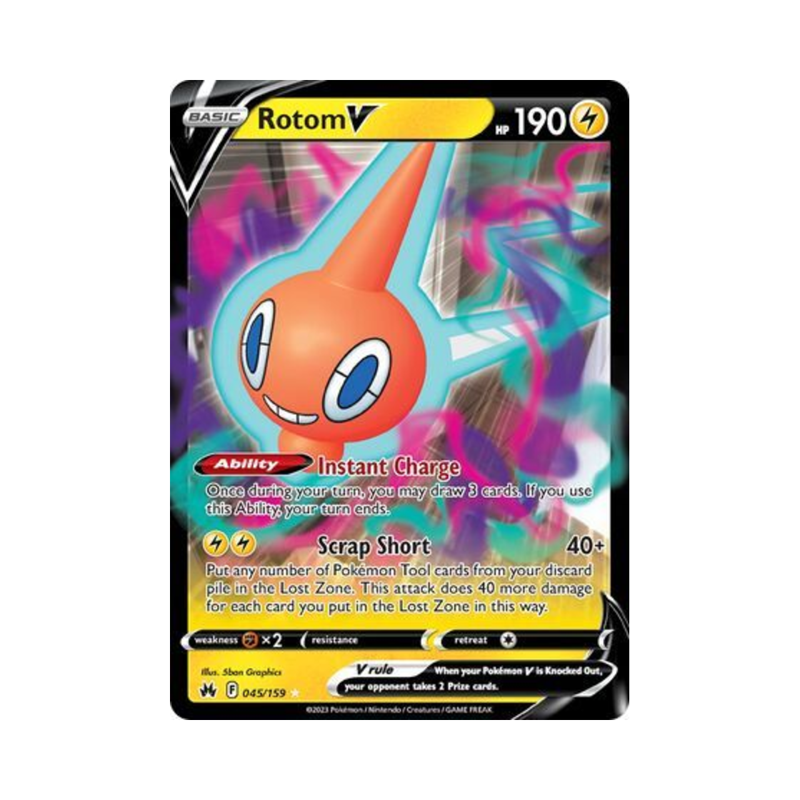 포켓몬 TCG 로토무 V R 크라운 제니스 (영문판)(Pokemon TCG Rotom V R Crown Zenith (English Ver.))