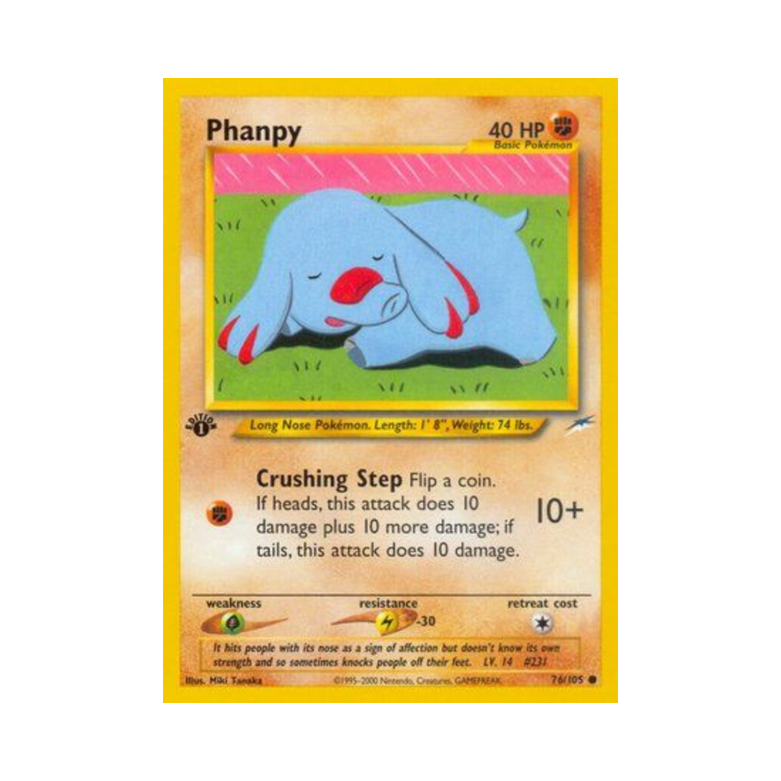 포켓몬 TCG 코코리 C 네오 데스티니 (영문판)(Pokemon TCG Phanpy C Neo Destiny (English Ver.)) - 1
