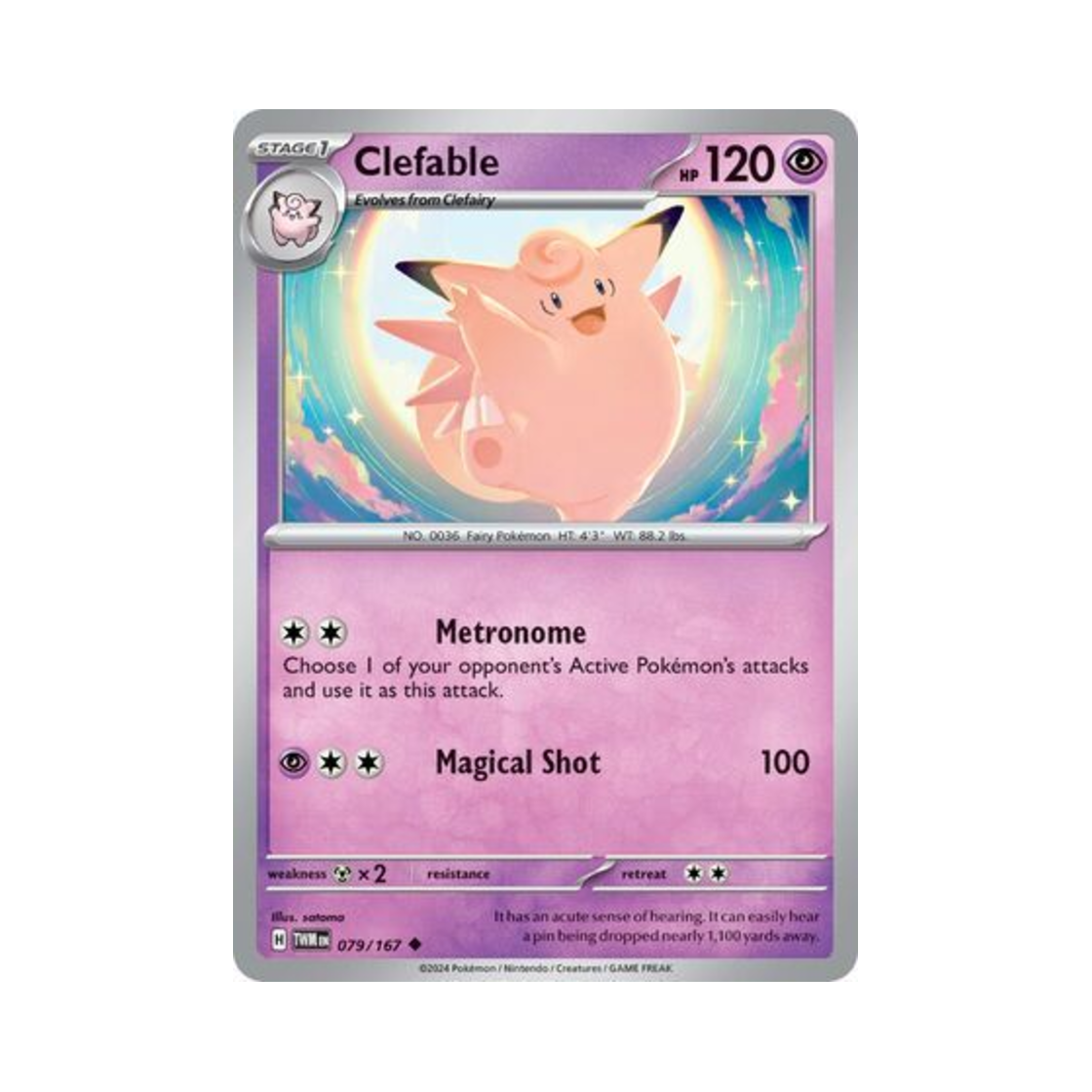 포켓몬 TCG 픽시 U 트와일라잇 마스커레이드 (영문판)(Pokemon TCG Clefable U Twilight Masquerade (English Ver.)) - 1