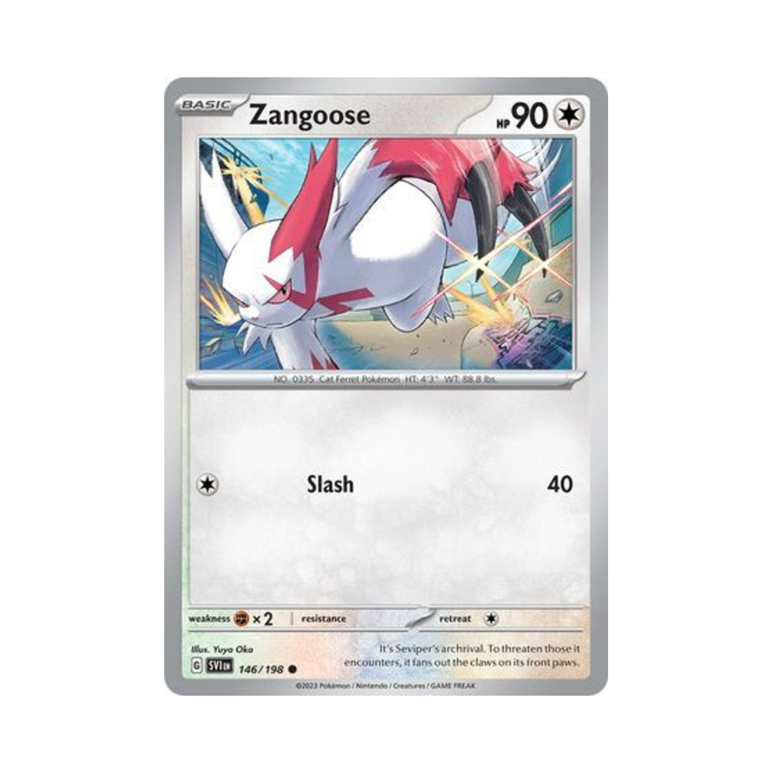 포켓몬 TCG 쟝고 C 스칼렛 & 바이올렛 (영문판)(Pokemon TCG Zangoose C Scarlet & Violet (English Ver.)) - 1