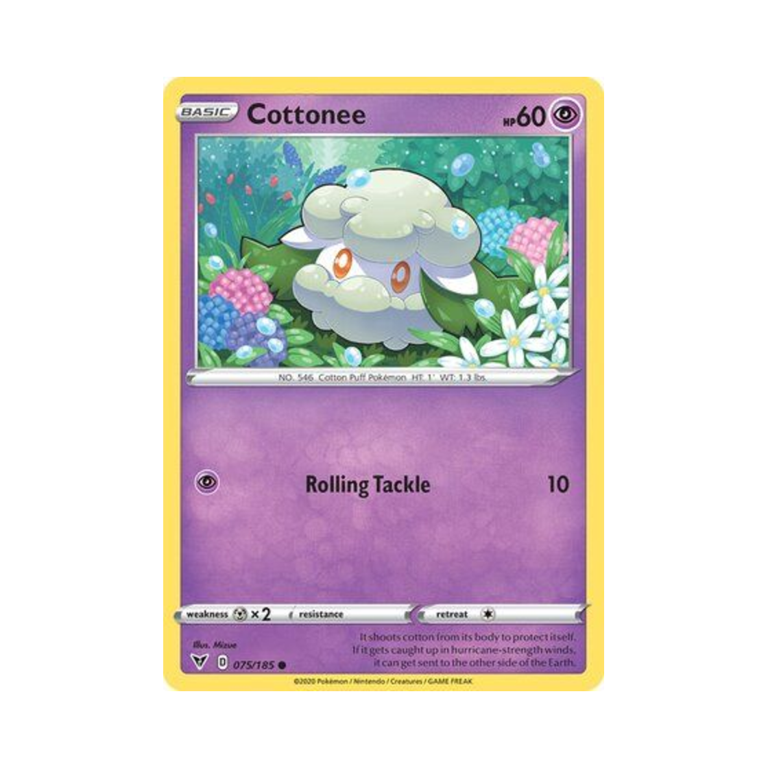 포켓몬 TCG 소미안 C 비비드 볼티지 (영문판)(Pokemon TCG Cottonee C Vivid Voltage (English Ver.))