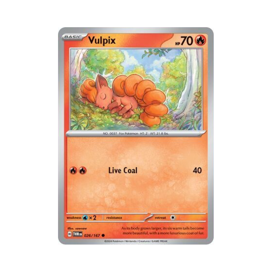 포켓몬 TCG 식스테일 C 트와일라잇 마스커레이드 (영문판)(Pokemon TCG Vulpix C Twilight Masquerade (English Ver.)) - 1