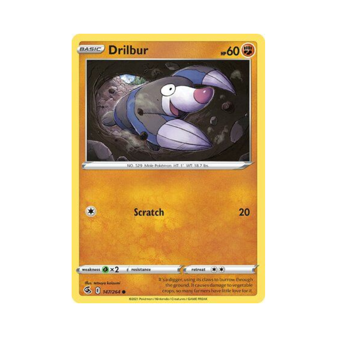 포켓몬 TCG 두더류 C 퓨전 스트라이크 (영문판)(Pokemon TCG Drilbur C Fusion Strike (English Ver.)) - 1