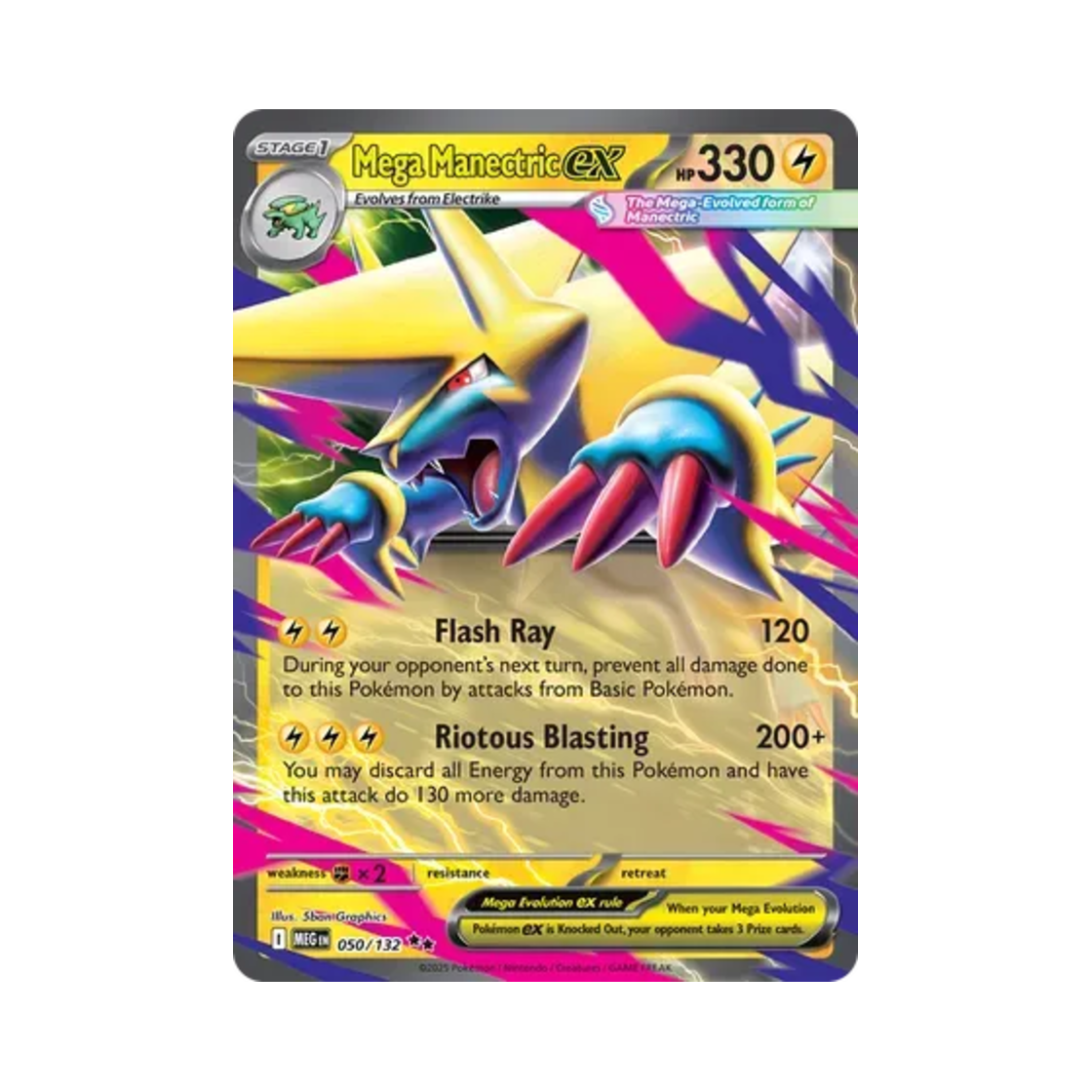 포켓몬 TCG 메가 썬더볼트 ex DR 메가 에볼루션 (영문판)(Pokemon TCG Mega Manectric ex DR Mega Evolution (English Ver.))