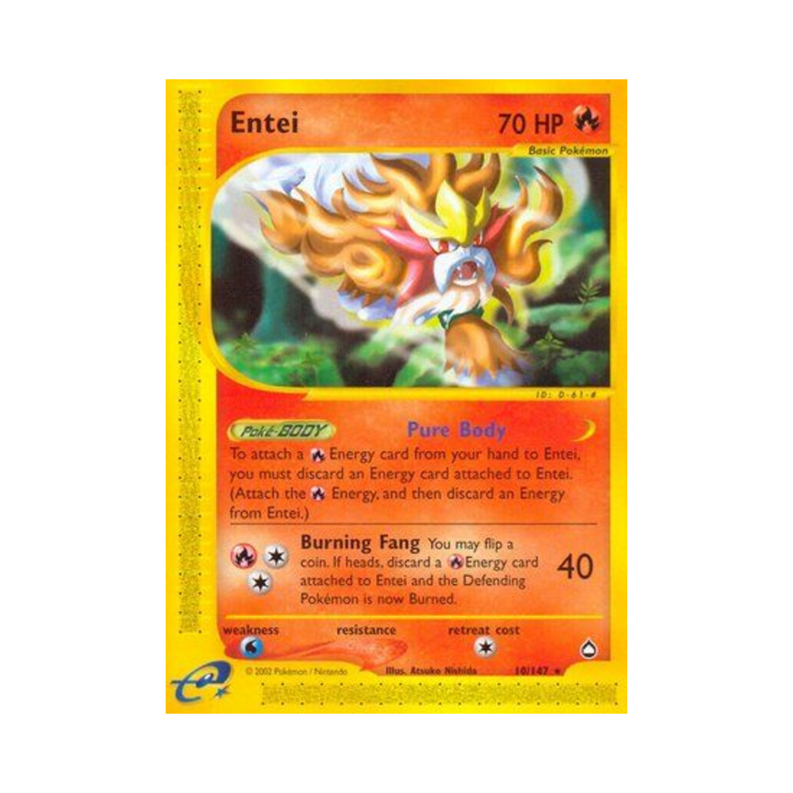 포켓몬 TCG 앤테이 R 아쿠아폴리스 (영문판)(Pokemon TCG Entei R Aquapolis (English Ver.))