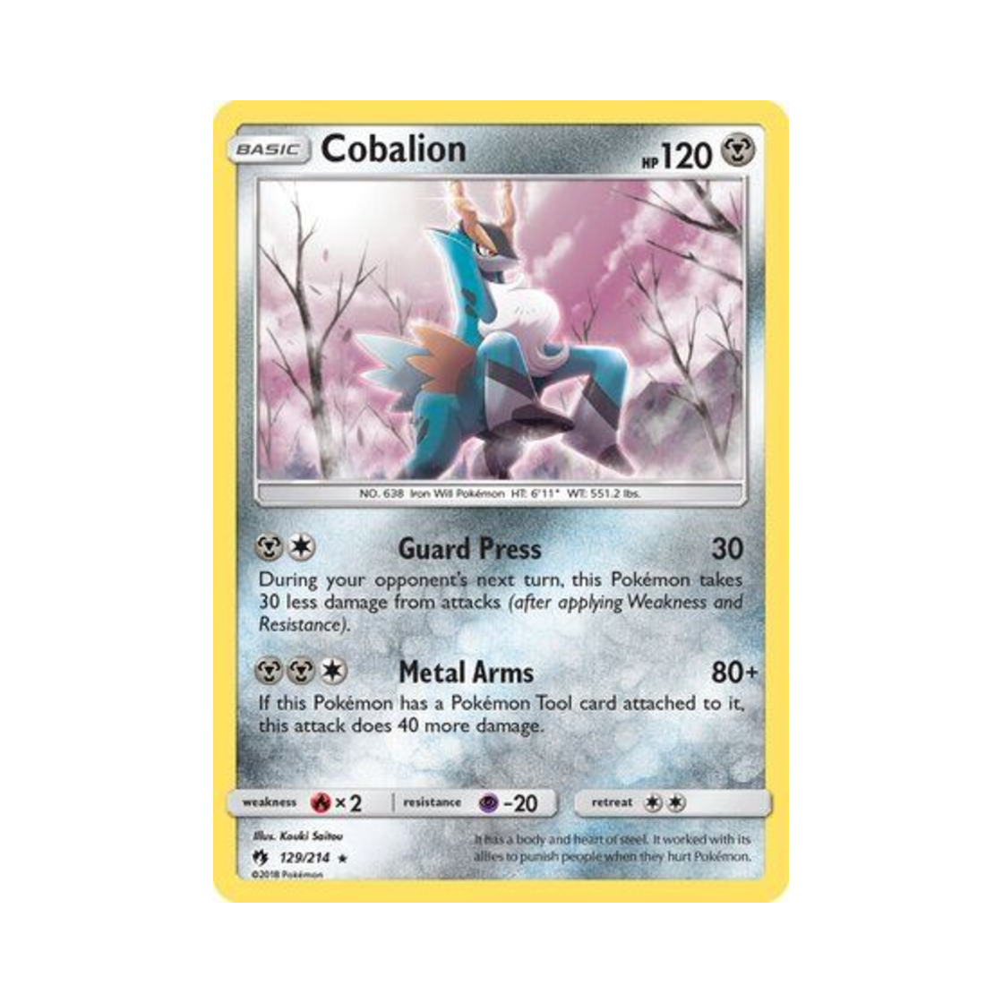 포켓몬 TCG 코바르온 RH 로스트 썬더 (영문판)(Pokemon TCG Cobalion RH Lost Thunder (English Ver.)) - 1