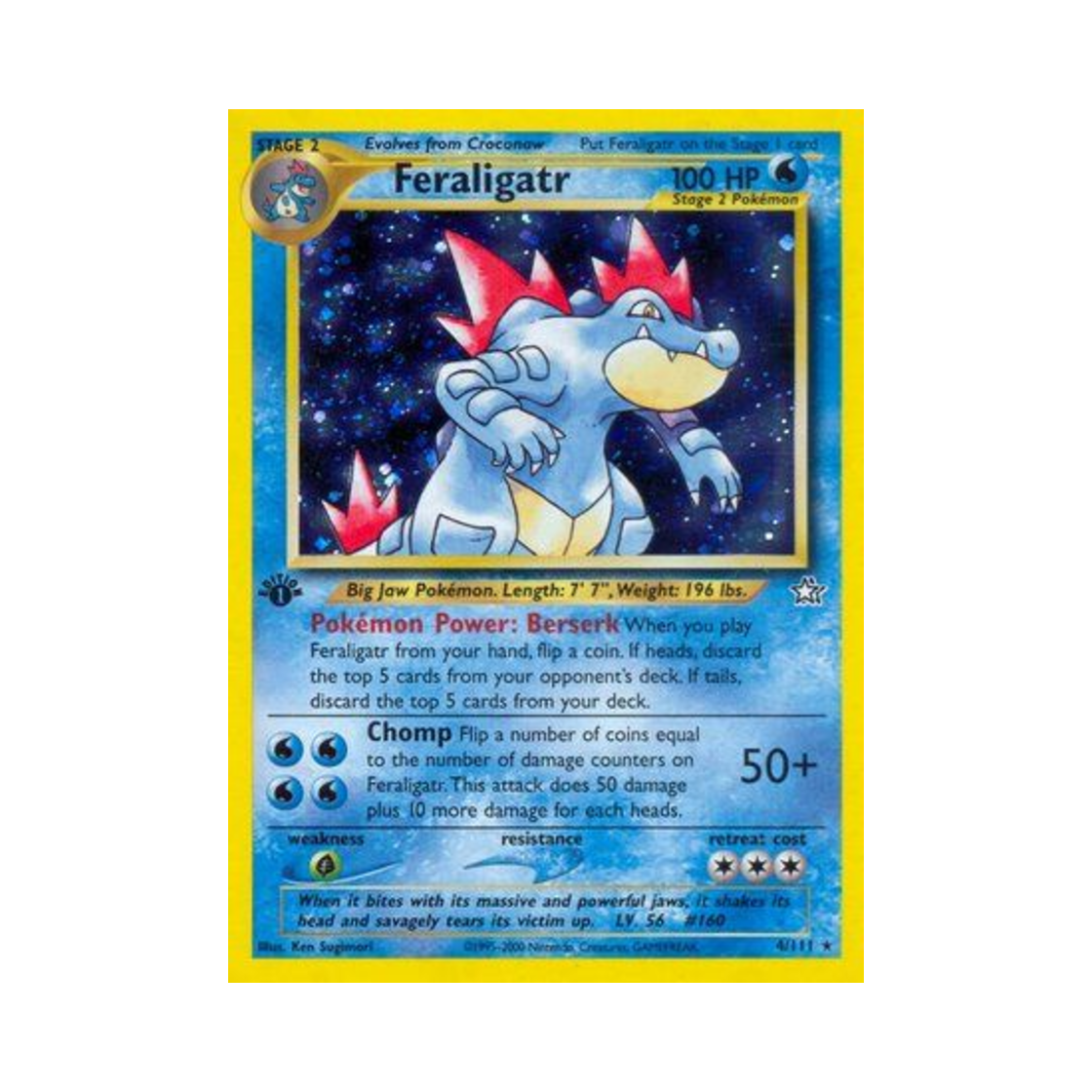 포켓몬 TCG 장크로다일 RH 네오 제네시스 (영문판)(Pokemon TCG Feraligatr RH Neo Genesis (English Ver.)) - 1