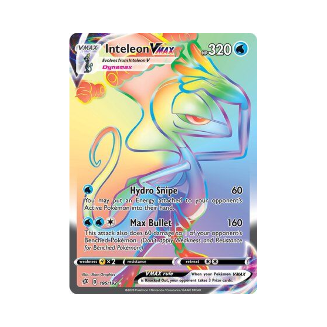 포켓몬 TCG 인텔리레온 VMAX RR 레벌 크래시 (영문판)(Pokemon TCG Inteleon VMAX RR Rebel Clash (English Ver.)) - 1