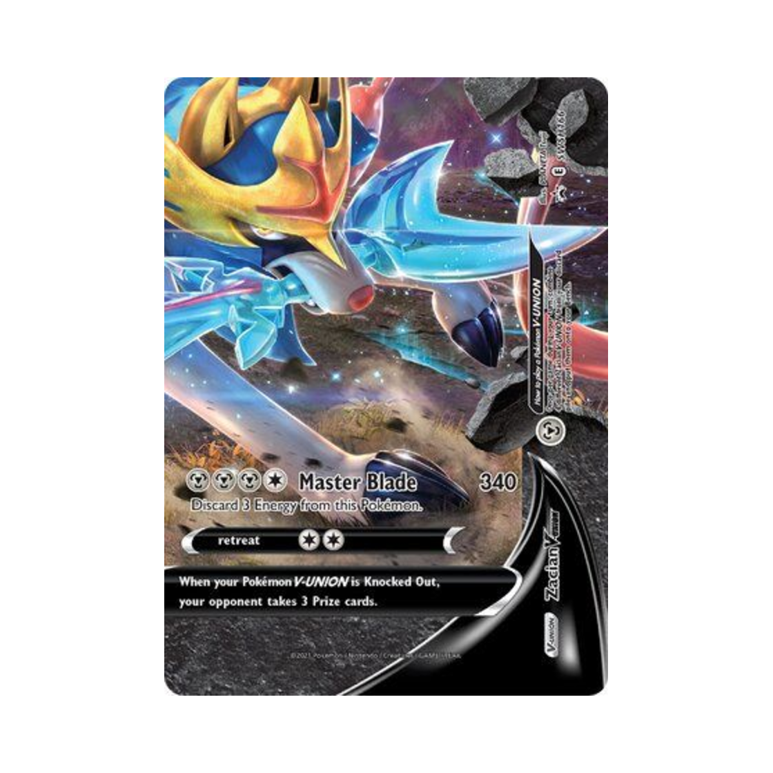 포켓몬 TCG 자시안 V UNION P 소드 & 실드 프로모카드 (영문판)(Pokemon TCG Zacian V UNION P Sword & Shield Promos (English Ver.)) - 1