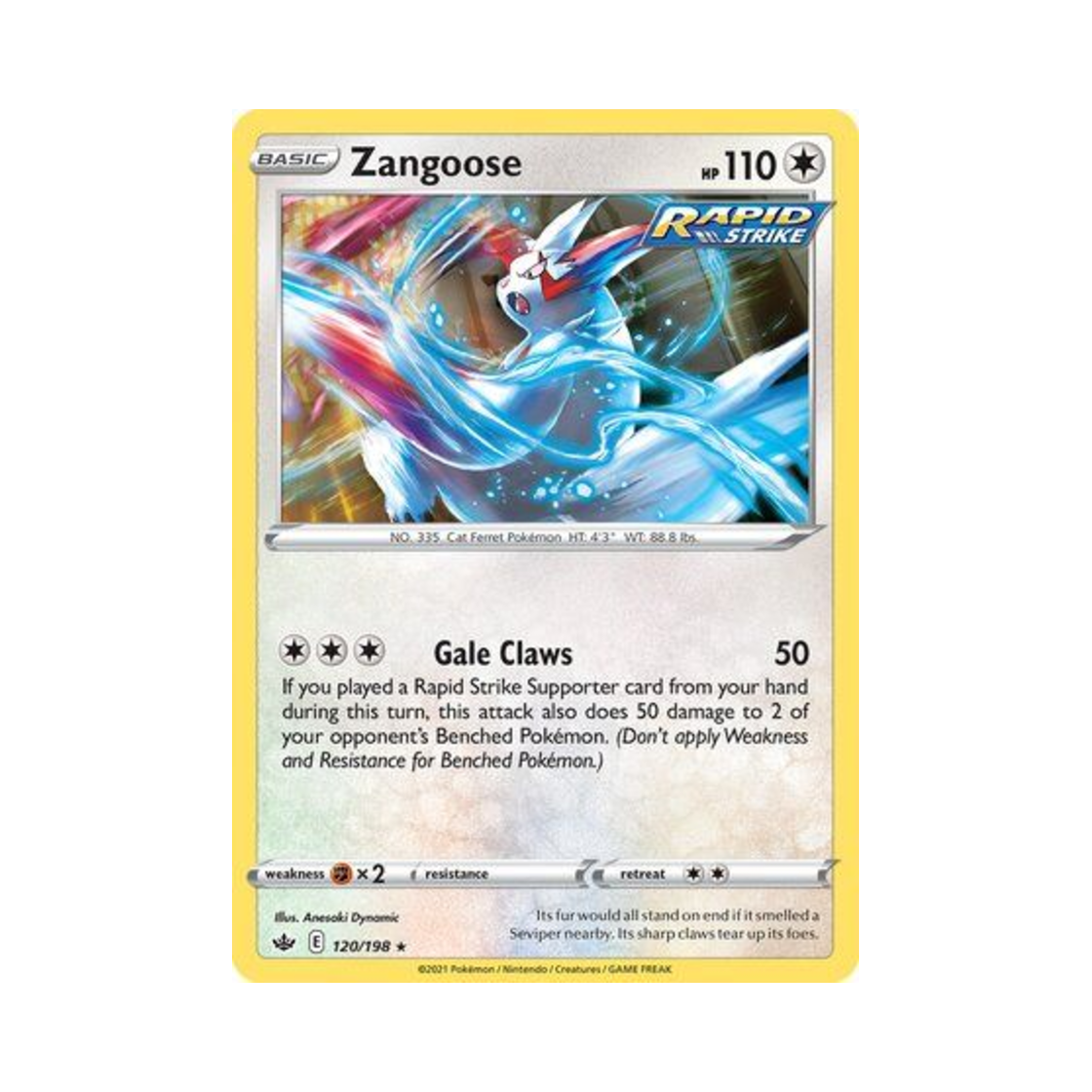 포켓몬 TCG 쟝고 R 칠링 레인 (영문판)(Pokemon TCG Zangoose R Chilling Reign (English Ver.)) - 1