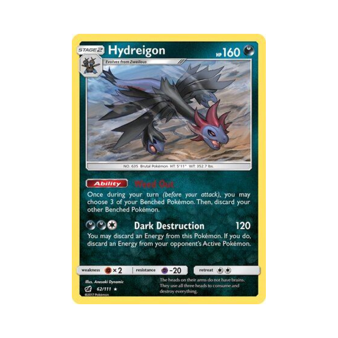포켓몬 TCG 삼삼드래 R 크림슨 인베이전 (영문판)(Pokemon TCG Hydreigon R Crimson Invasion (English Ver.)) - 1
