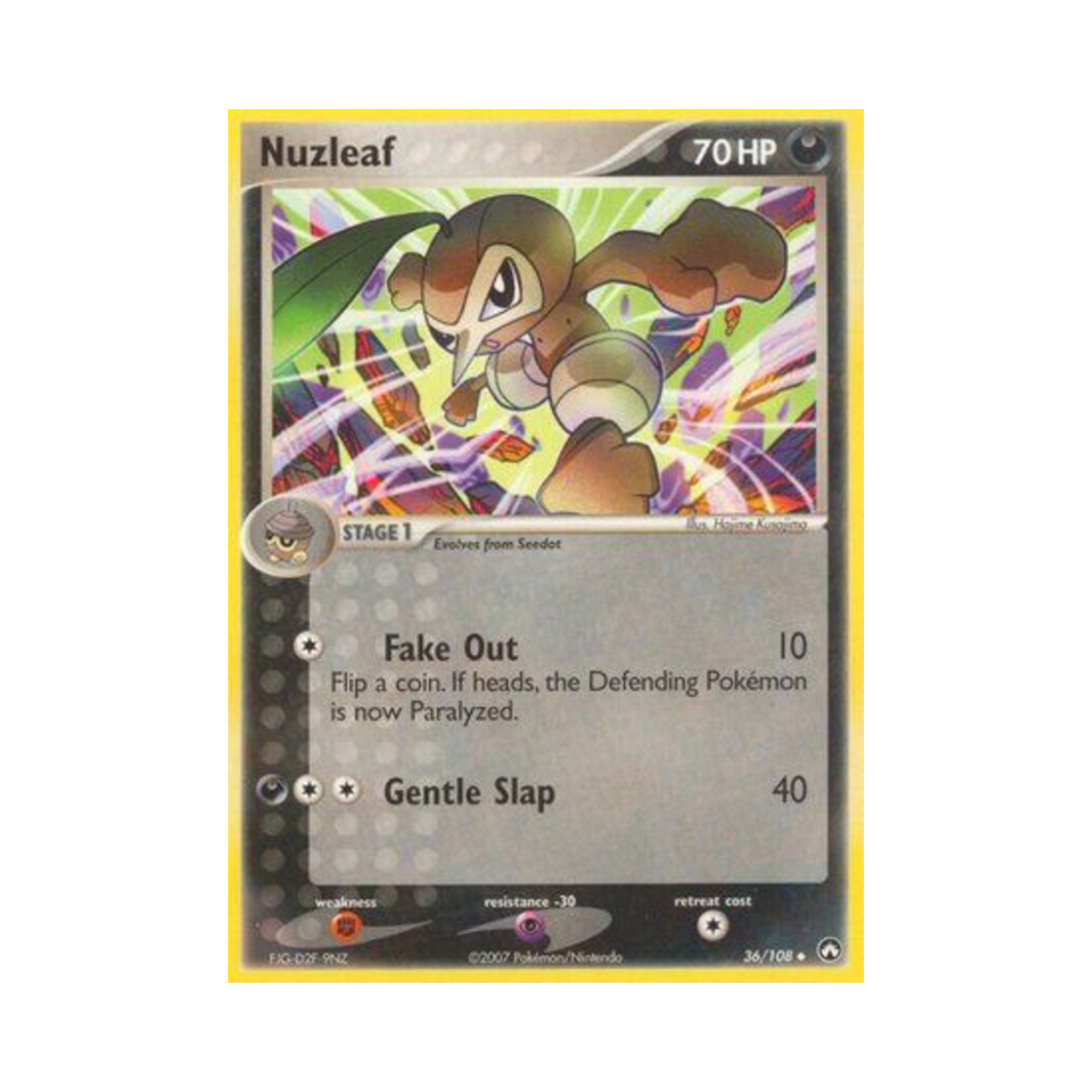 포켓몬 TCG 잎새코 U EX 파워 키퍼스(영문판)(Pokemon TCG Nuzleaf U EX Power Keepers (English Ver.)) - 1