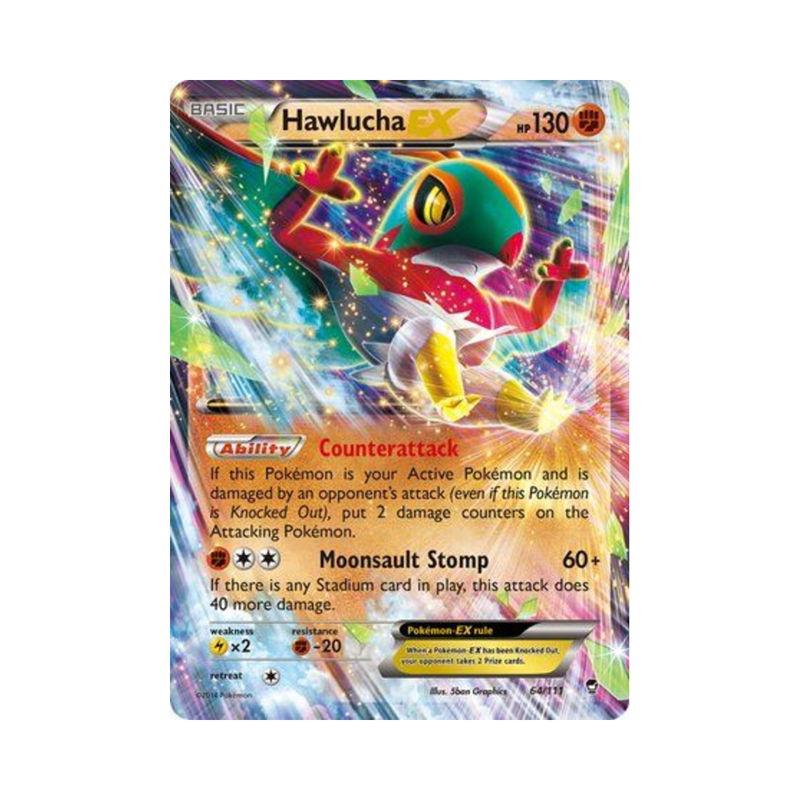 포켓몬 TCG 루차불 EX RHE 퓨리어스 피스트 (영문판)(Pokemon TCG Hawlucha EX RHE Furious Fists (English Ver.))