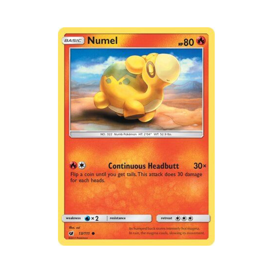 포켓몬 TCG 둔타 C 크림슨 인베이전 (영문판)(Pokemon TCG Numel C Crimson Invasion (English Ver.))