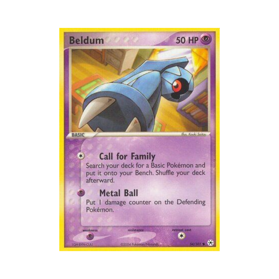 포켓몬 TCG 메탕 C EX 히든 레전드 (영문판)(Pokemon TCG Beldum C EX Hidden Legends (English Ver.))
