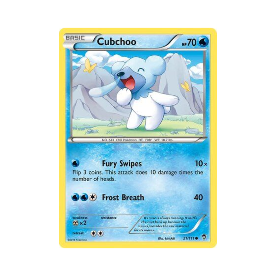 포켓몬 TCG 코고미 C 퓨리어스 피스트 (영문판)(Pokemon TCG Cubchoo C Furious Fists (English Ver.))