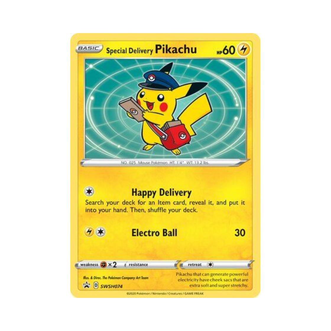SSPSWSH074 Pokemon TCG Special Delivery Pikachu P Sword & Shield Promos (English Ver.)