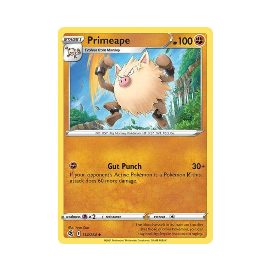 포켓몬 TCG 성원숭 U 퓨전 스트라이크 (영문판)(Pokemon TCG Primeape U Fusion Strike (English Ver.))
