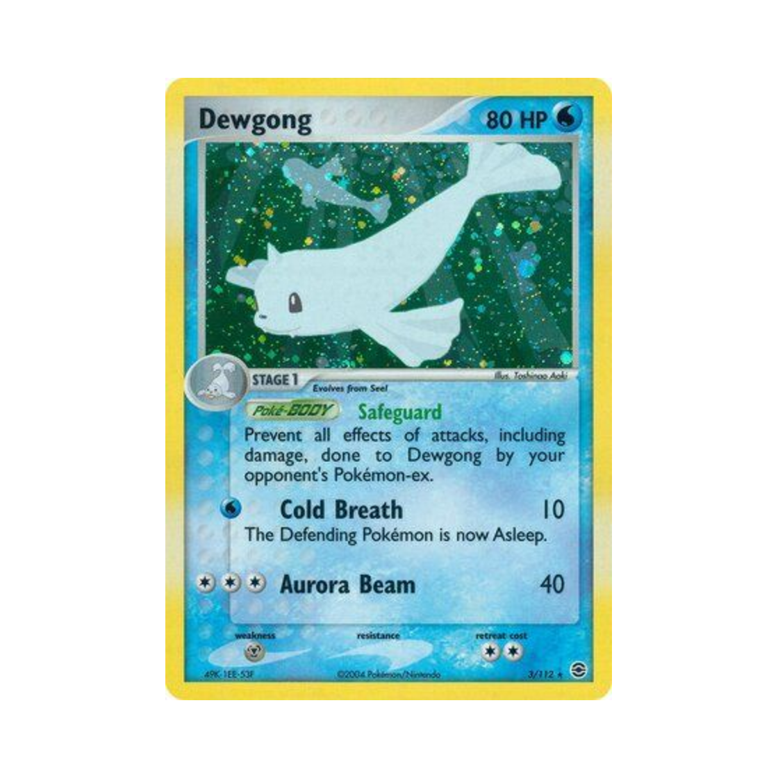 포켓몬 TCG 쥬레곤 RH EX 파이어레드 & 리프그린 (영문판)(Pokemon TCG Dewgong RH EX FireRed & LeafGreen (English Ver.)) - 1