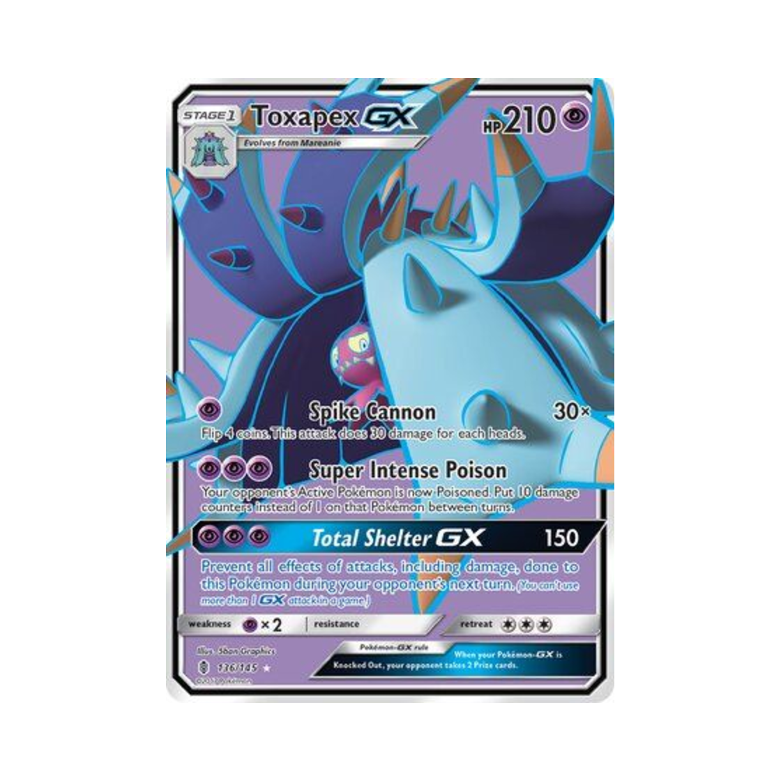포켓몬 TCG 더시마사리 GX RU 가디언스 라이징 (영문판)(Pokemon TCG Toxapex GX RU Guardians Rising (English Ver.)) - 1