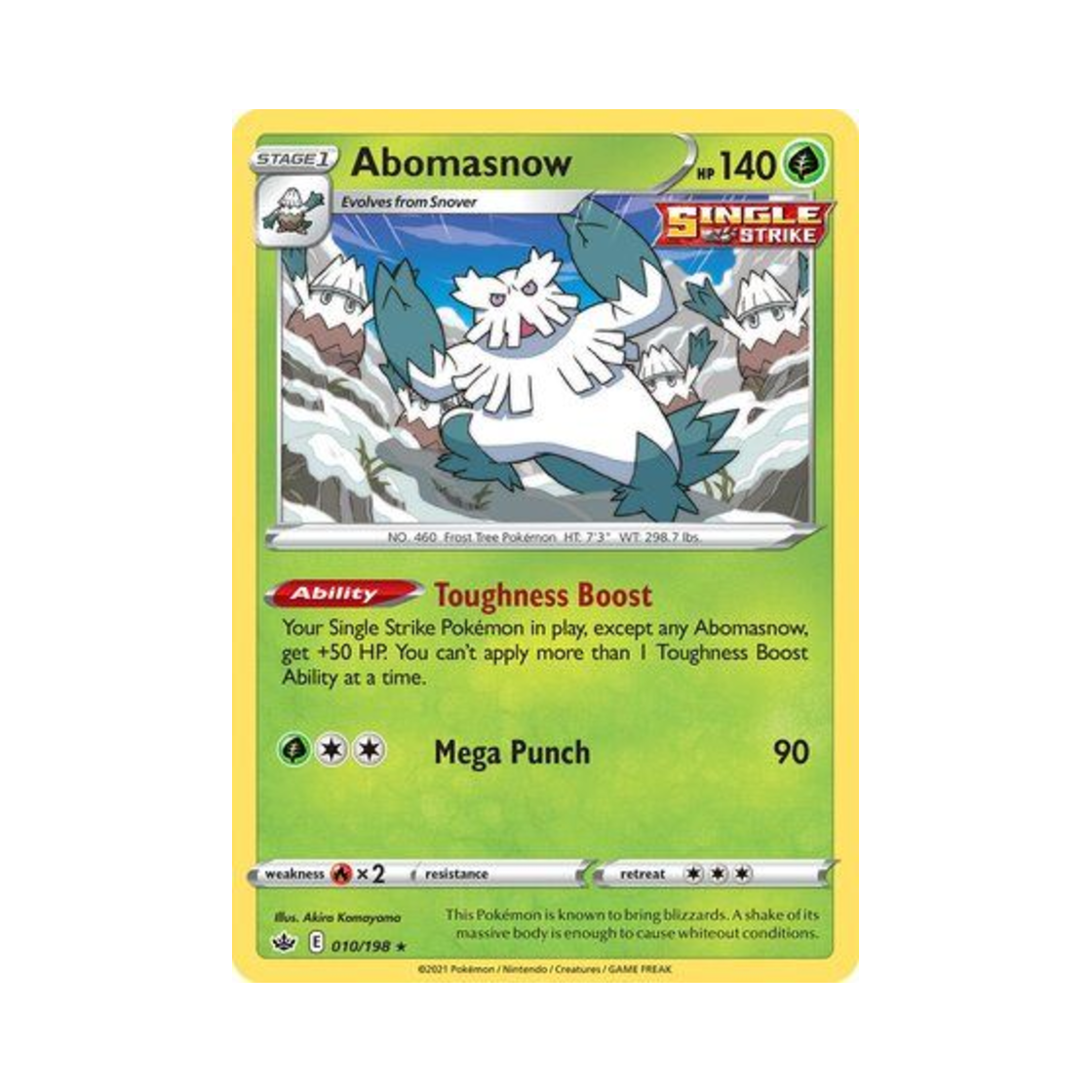 포켓몬 TCG 눈설왕 R 칠링 레인 (영문판)(Pokemon TCG Abomasnow R Chilling Reign (English Ver.)) - 1
