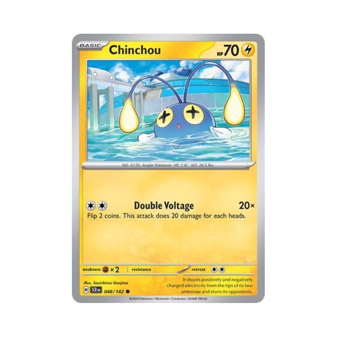 포켓몬 TCG 초라기 C 스텔라 크라운 (영문판)(Pokemon TCG Chinchou C Stellar Crown (English Ver.)) - 1