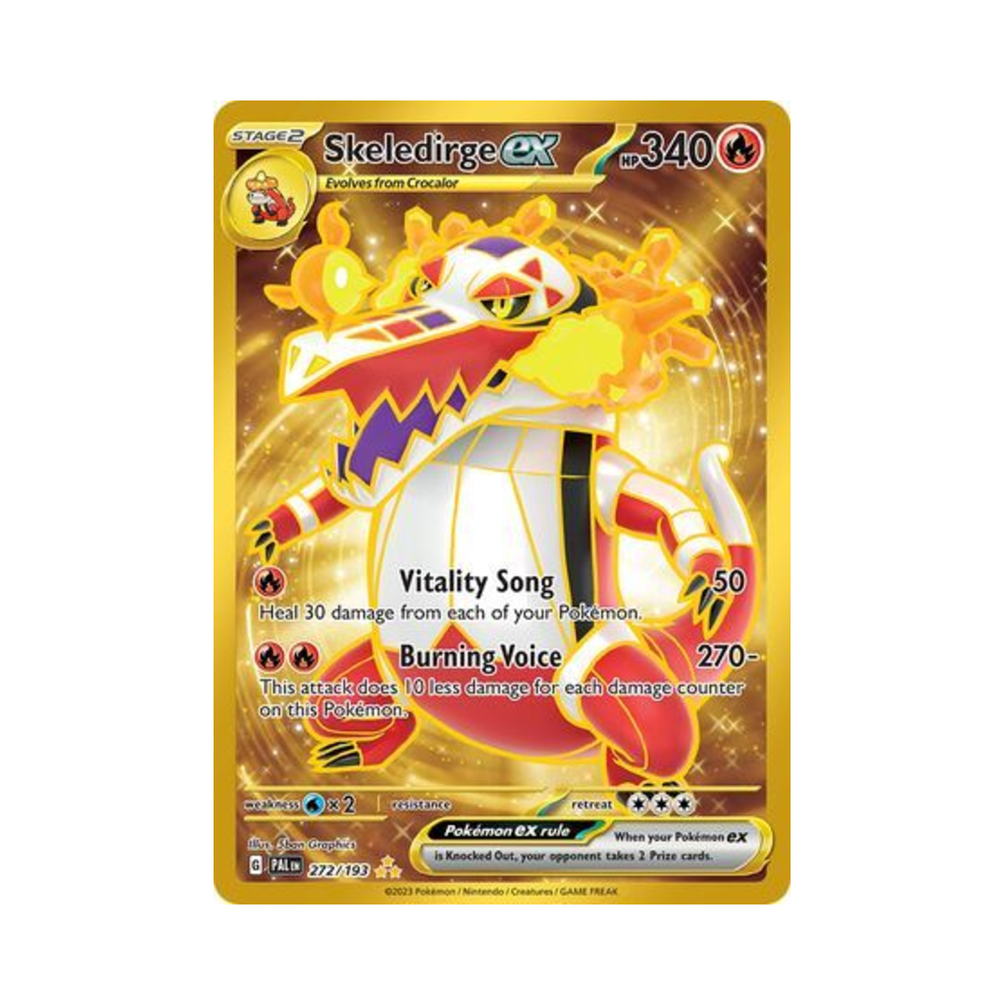 포켓몬 TCG 라우드본 ex HR 팔데아 이볼브드 (영문판)(Pokemon TCG Skeledirge ex HR Paldea Evolved (English Ver.)) - 1