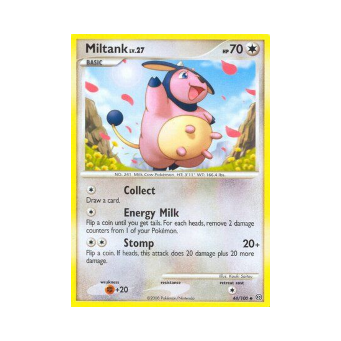 포켓몬 TCG 밀탱크 U 스톰프론트 (영문판)(Pokemon TCG Miltank U Stormfront (English Ver.))
