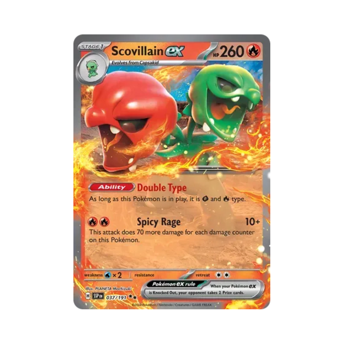 포켓몬 TCG 스코빌런 ex DR 서징 스파크 (영문판)(Pokemon TCG Scovillain ex DR Surging Sparks (English Ver.)) - 1