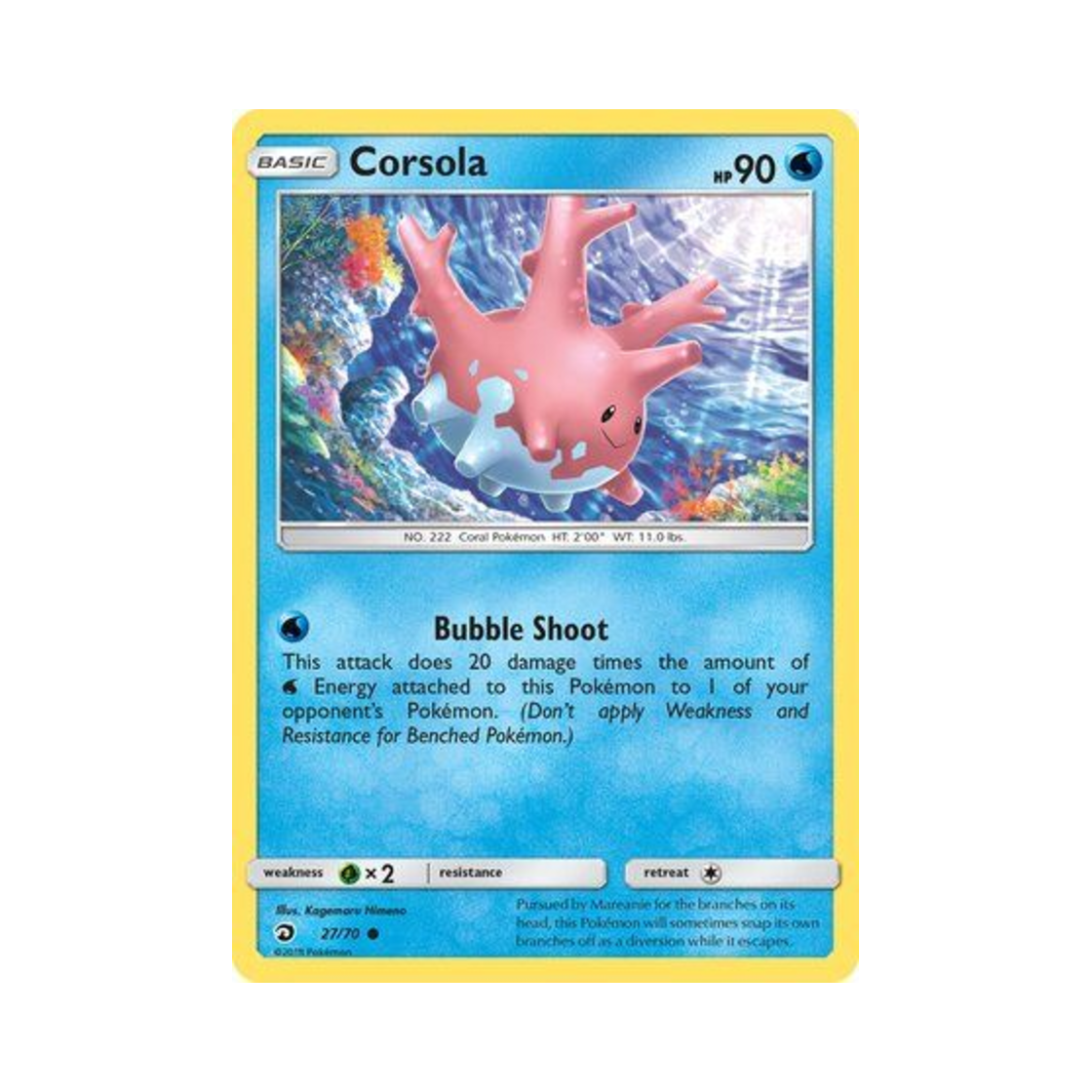 포켓몬 TCG 코산호 C 드래곤 마제스티 (영문판)(Pokemon TCG Corsola C Dragon Majesty (English Ver.)) - 1