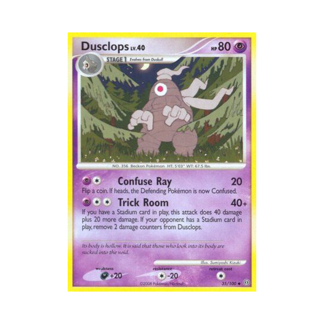 포켓몬 TCG 미라몽 U 스톰프론트 (영문판)(Pokemon TCG Dusclops U Stormfront (English Ver.))