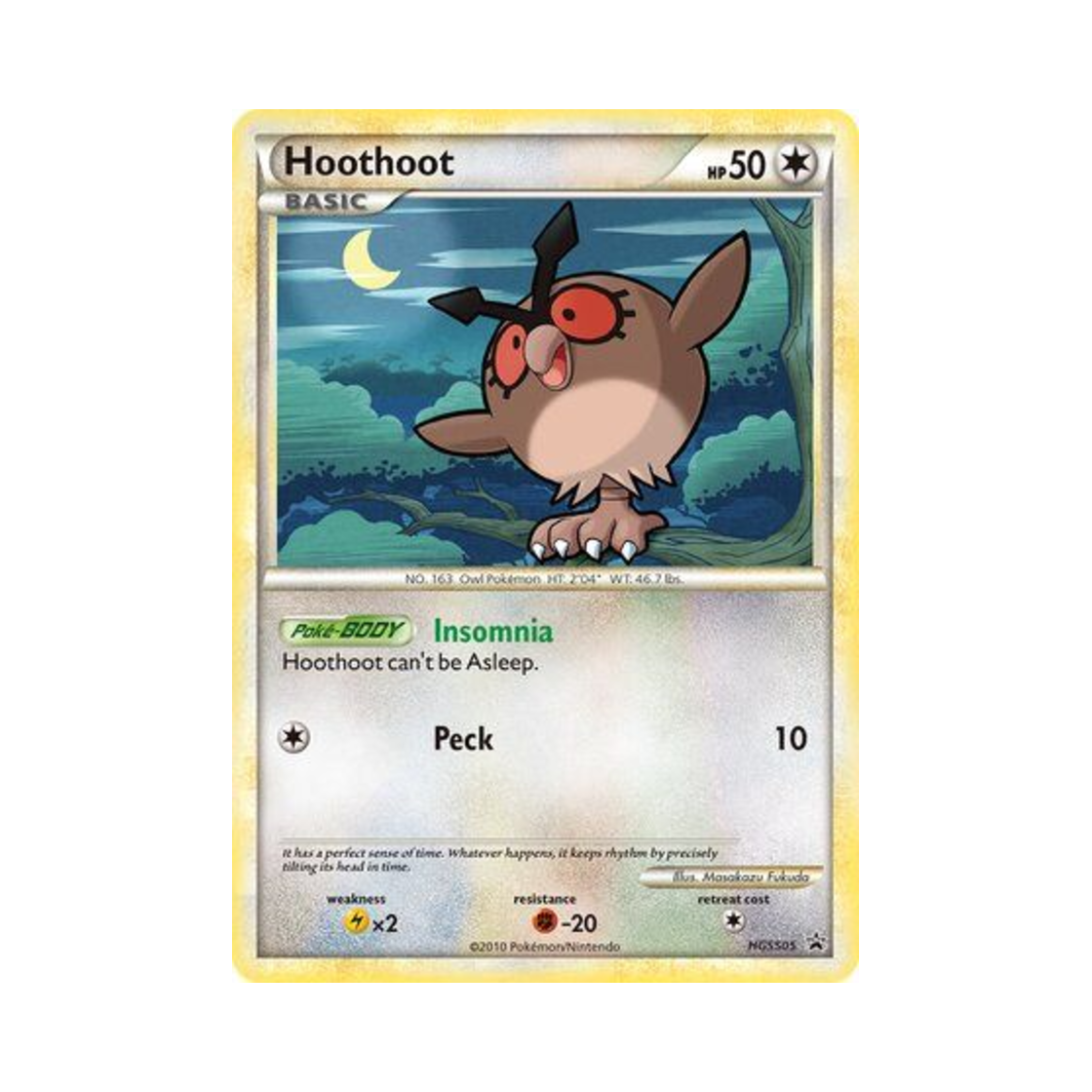 포켓몬 TCG 부우부 P 하트골드 & 소울실버 프로모카드 (영문판)(Pokemon TCG Hoothoot P HeartGold & SoulSilver Promos (English Ver.)) - 1