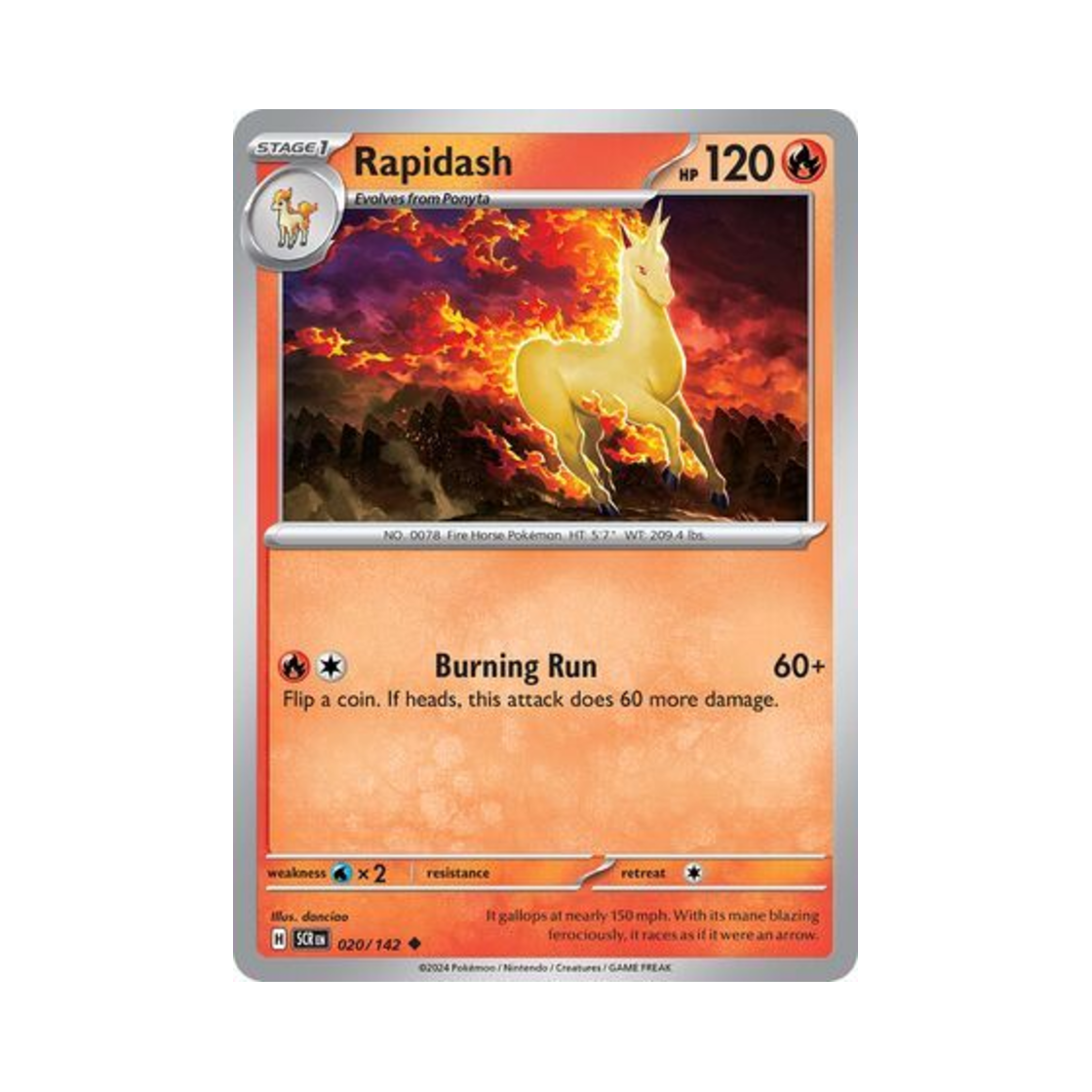 포켓몬 TCG 날쌩마 U 스텔라 크라운 (영문판)(Pokemon TCG Rapidash U Stellar Crown (English Ver.)) - 1