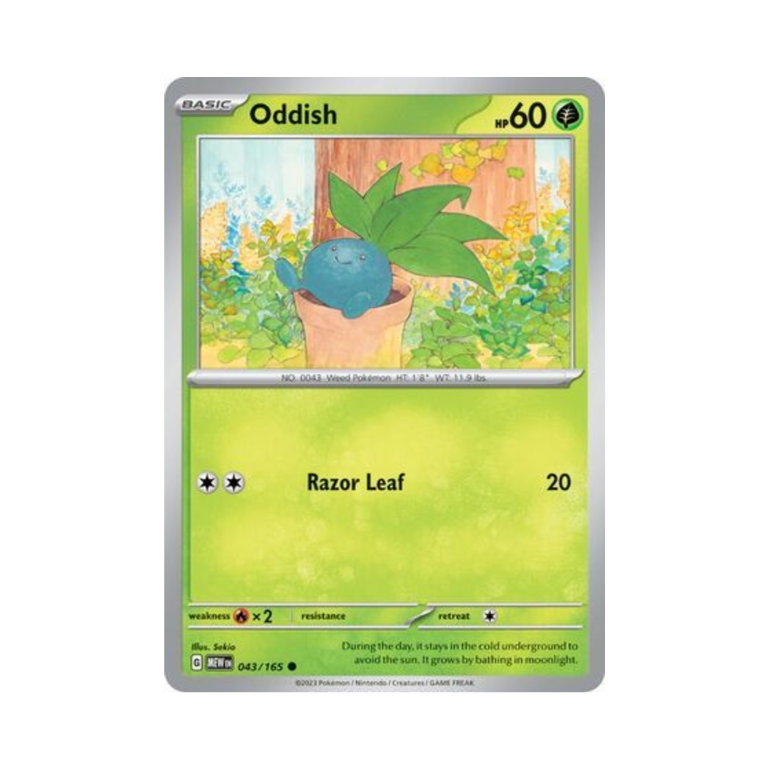 포켓몬 TCG 뚜벅쵸 C 스칼렛 & 바이올렛 151 (영문판)(Pokemon TCG Oddish C Scarlet & Violet 151 (English Ver.)) - 1