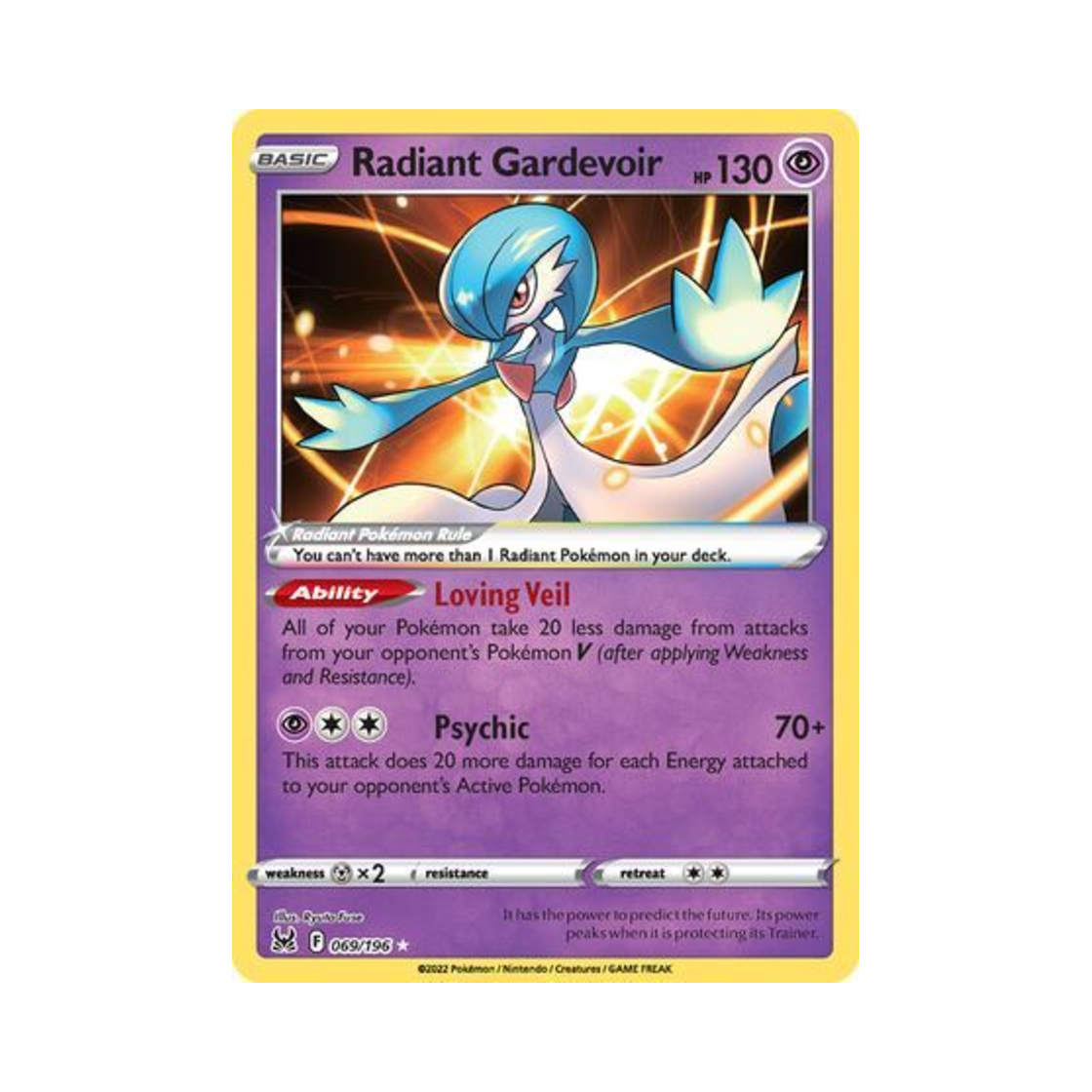 LOR069/196 Pokemon TCG Radiant Gardevoir RR Lost Origin (English Ver.)