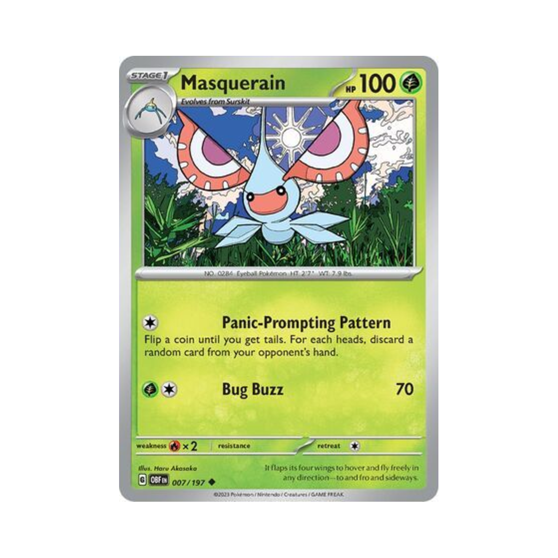 포켓몬 TCG 비나방 U 옵시디언 플레임즈 (영문판)(Pokemon TCG Masquerain U Obsidian Flames (English Ver.)) - 1