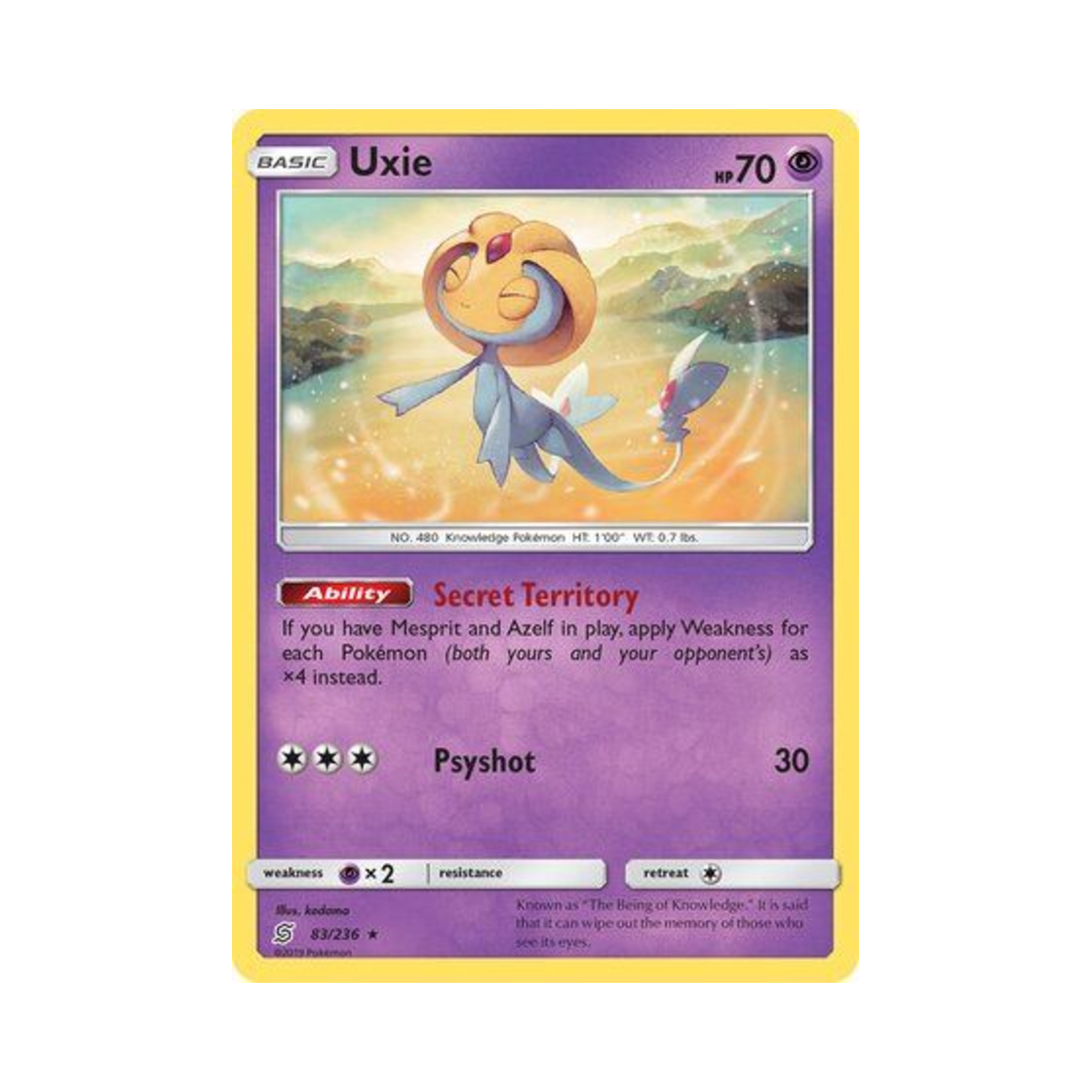 포켓몬 TCG 유크시 RH 유니파이드 마인즈 (영문판)(Pokemon TCG Uxie RH Unified Minds (English Ver.)) - 1