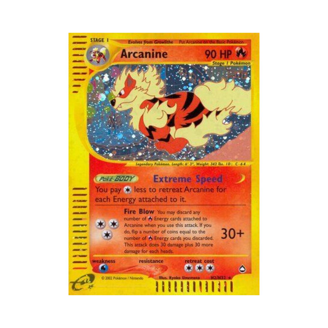 포켓몬 TCG 윈디 RH 아쿠아폴리스 (영문판)(Pokemon TCG Arcanine RH Aquapolis (English Ver.)) - 1