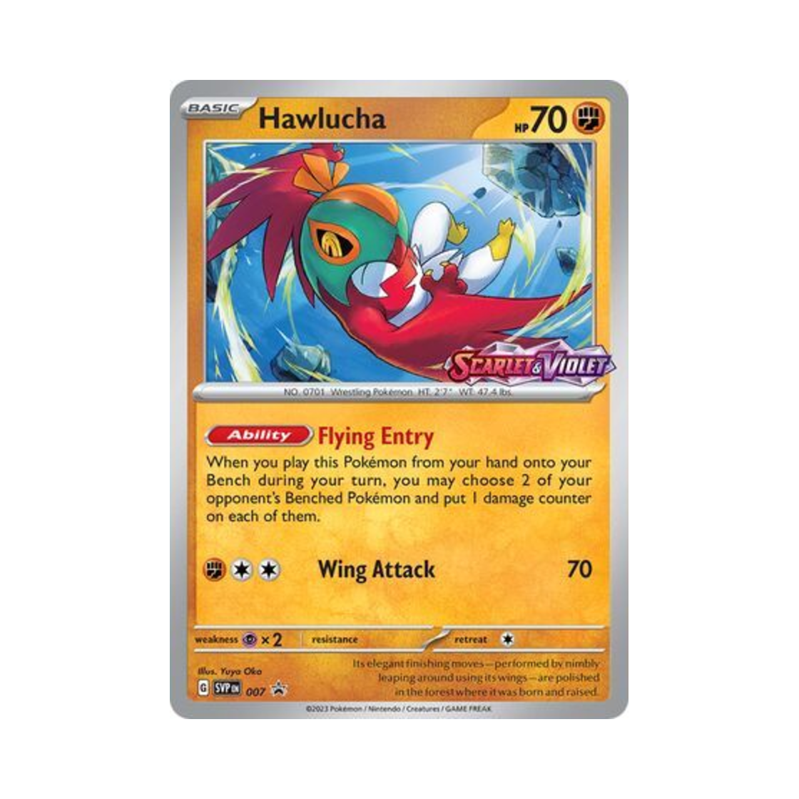 포켓몬 TCG 루차불 P 스칼렛 & 바이올렛 프로모 카드 (영문판)(Pokemon TCG Hawlucha P Scarlet & Violet Promos (English Ver.))