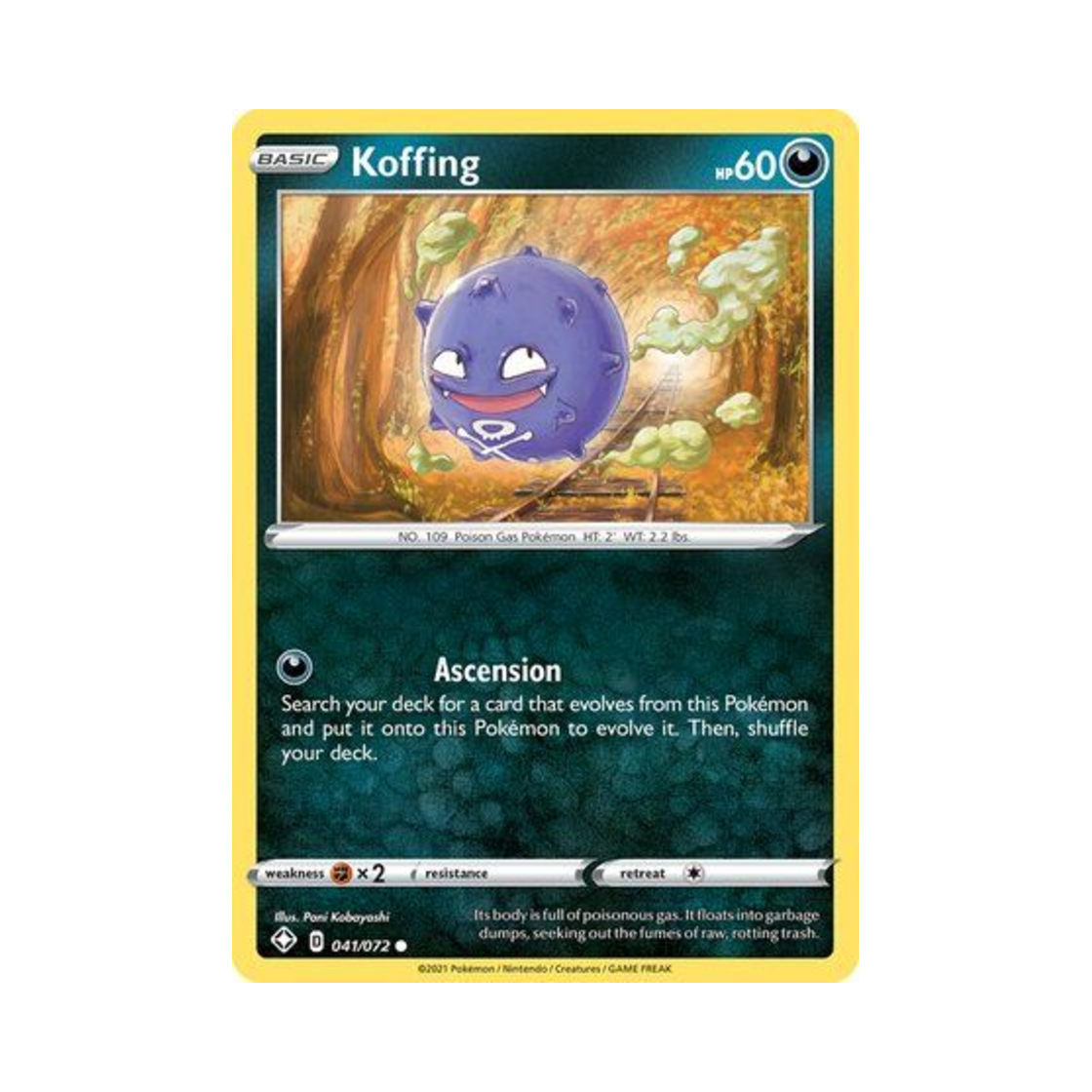 포켓몬 TCG 또가스 C 샤이닝 페이츠 (영문판)(Pokemon TCG Koffing C Shining Fates (English Ver.)) - 1