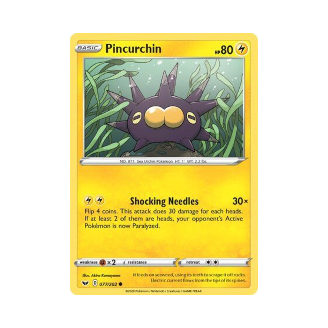 포켓몬 TCG 찌르성게 C 소드 & 실드 (영문판)(Pokemon TCG Pincurchin C Sword & Shield (English Ver.)) - 1