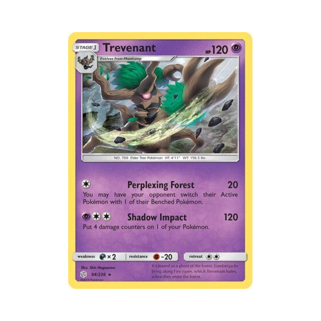 포켓몬 TCG 대로트 R 코스믹 이클립스 (영문판)(Pokemon TCG Trevenant R Cosmic Eclipse (English Ver.))