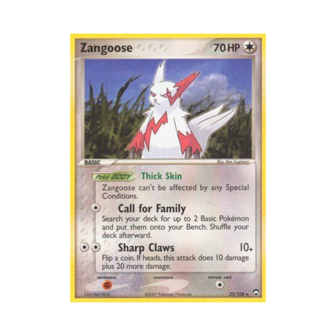 포켓몬 TCG 쟝고 R EX 파워 키퍼스(영문판)(Pokemon TCG Zangoose R EX Power Keepers (English Ver.)) - 1