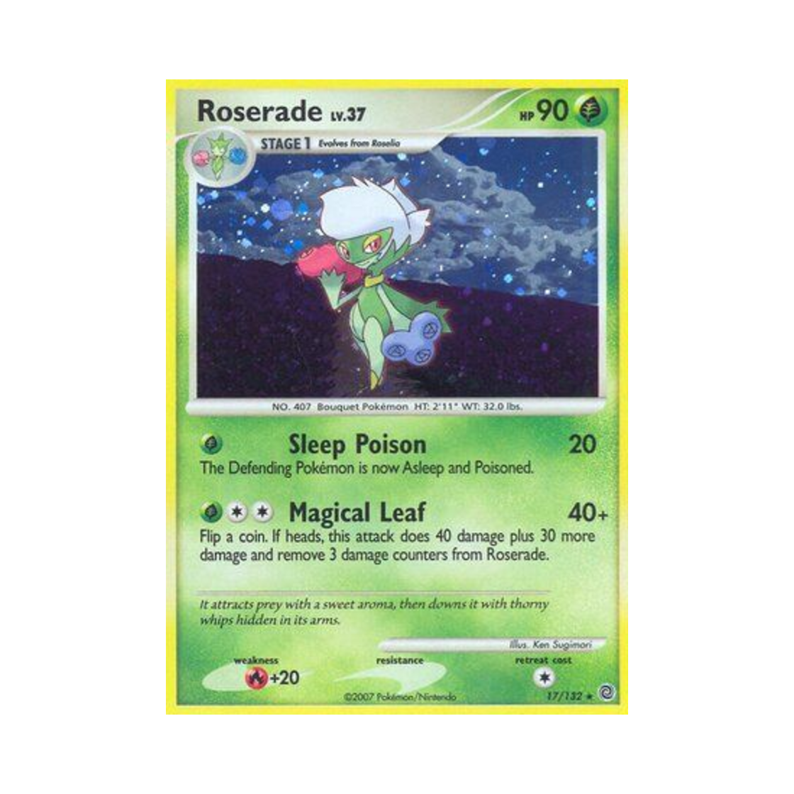 포켓몬 TCG 로즈레이드 RH 시크릿 원더스 (영문판)(Pokemon TCG Roserade RH Secret Wonders (English Ver.))