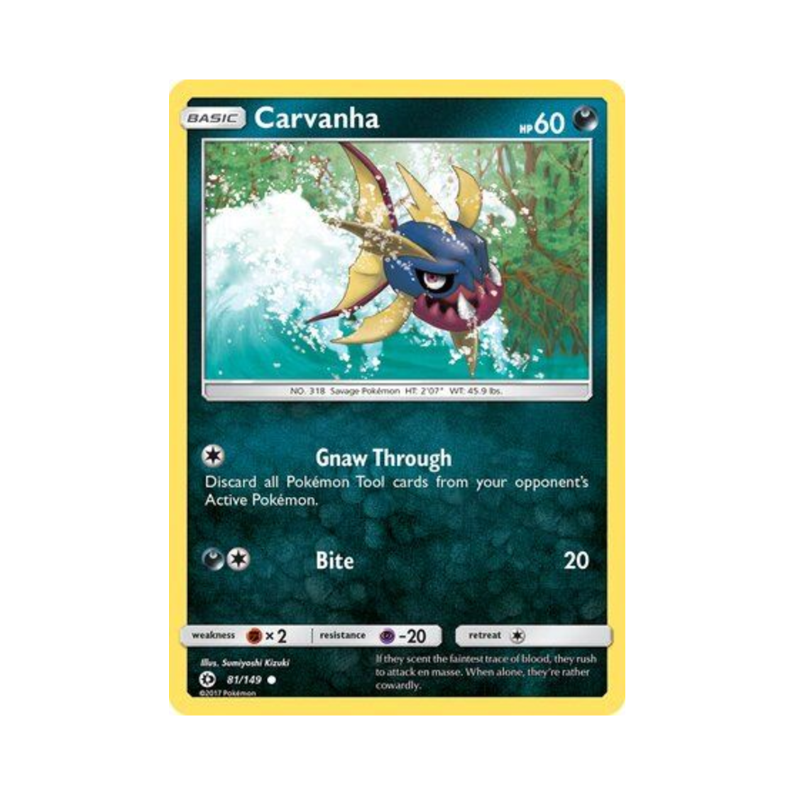 포켓몬 TCG 샤프니아 C 썬 & 문 (영문판)(Pokemon TCG Carvanha C Sun & Moon (English Ver.)) - 1