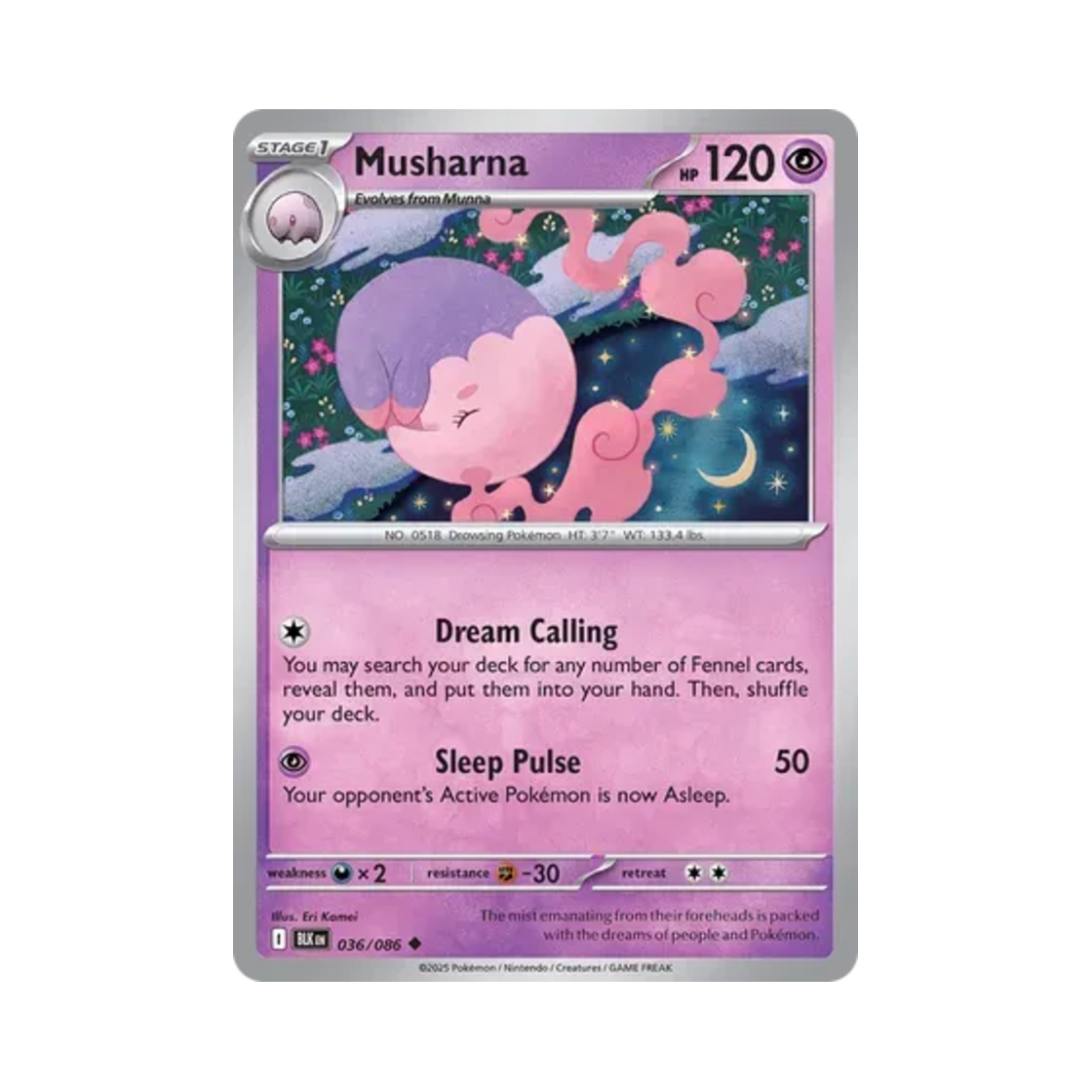 포켓몬 TCG 몽얌나 U 블랙볼트 (영문판)(Pokemon TCG Musharna U Black Bolt (English Ver.)) - 1