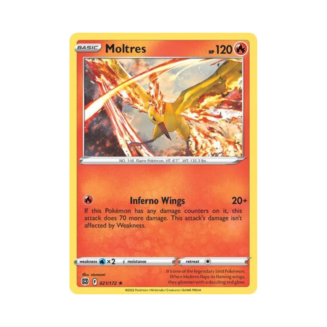포켓몬 TCG 파이어 RH 브릴리언트 스타즈 (영문판)(Pokemon TCG Moltres RH Brilliant Stars (English Ver.)) - 1