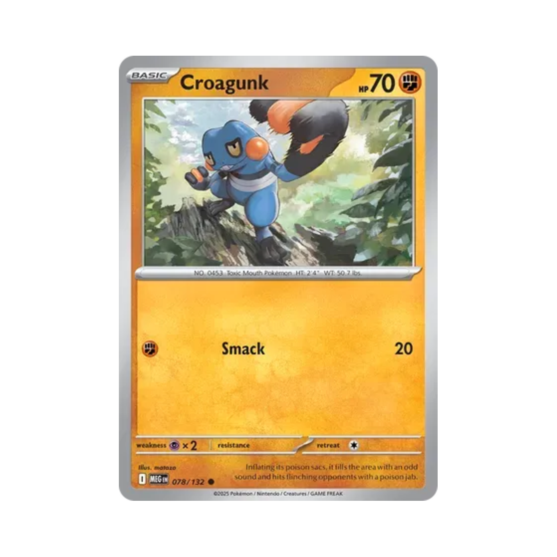 포켓몬 TCG 삐딱구리 C 메가 에볼루션 (영문판)(Pokemon TCG Croagunk C Mega Evolution (English Ver.)) - 1