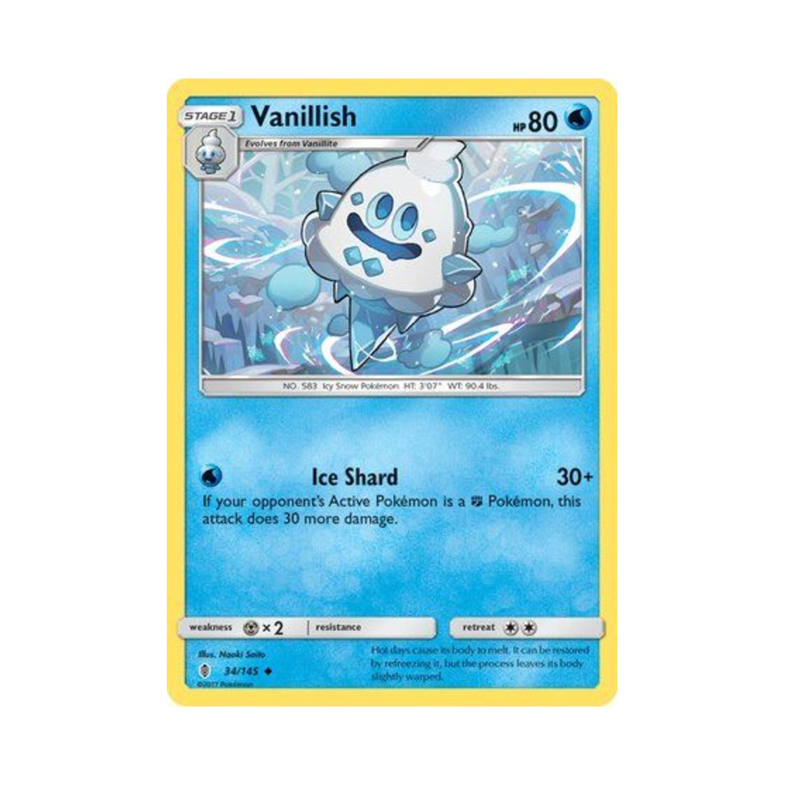 포켓몬 TCG 바닐리치 U 가디언스 라이징 (영문판)(Pokemon TCG Vanillish U Guardians Rising (English Ver.)) - 1